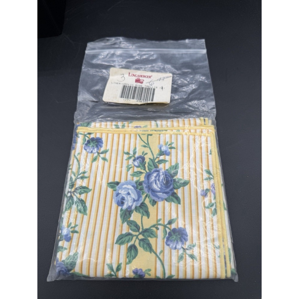 🌹 Longaberger Single Napkin – Rose Trellis – NIP – New in Package 🌿